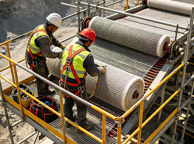Maintenance of Mining Screen