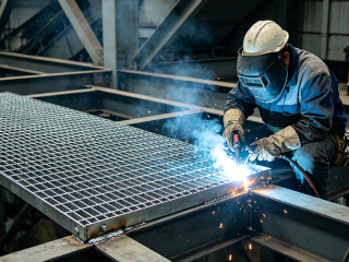 Two Methods for Installing and Securing Steel Gratings: Welding and Fastening with Mounting Clips