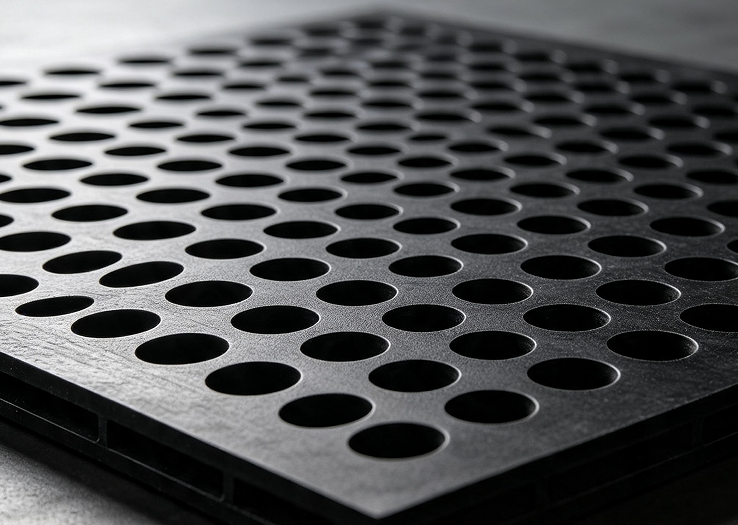 Effect of Different Aperture Shape Designs of Rubber Screen Meshes on Material Screening Efficiency