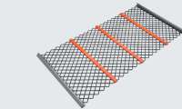 Self-Cleaning Diamond Aperture Screen with Fixed Polyurethane Strips