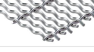 Double Intermediate Crimped Slotted Opening Screen Mesh