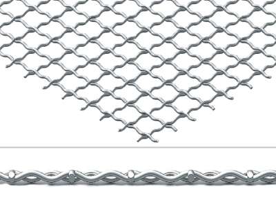 Double Intermediate Crimped Square Opening Woven Screen Mesh