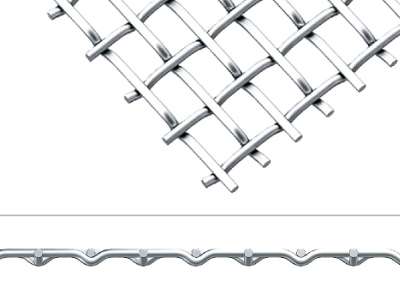 Flat-Top Slotted Opening Woven Screen Mesh