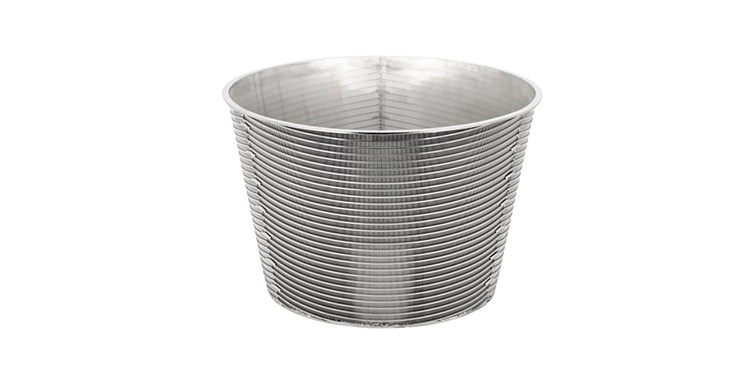 Wedge‑wire centrifuge basket