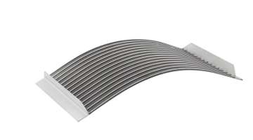 Curved wedge‑wire screen