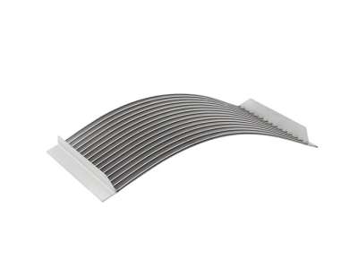 Curved wedge‑wire screen