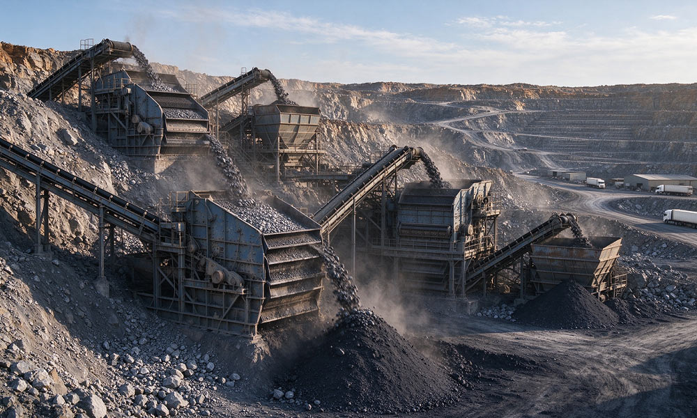 mine materials screening